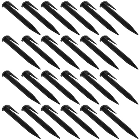 ELAYARD 50 Stück Kunststoff Zeltnägel Schwarz für Camping Zeltbefestigung und Outdoor Aktivitäten 8,5cm lang Installieren für Wandern und Zelte