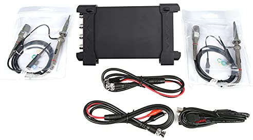 ANKROYU Osciloscopio de almacenamiento digital 6074BC USB de alto rendimiento 4 canales 70 MHz 1 GSa/s 64 K de profundidad de memoria con carcasa de aluminio anodizado para ingenie