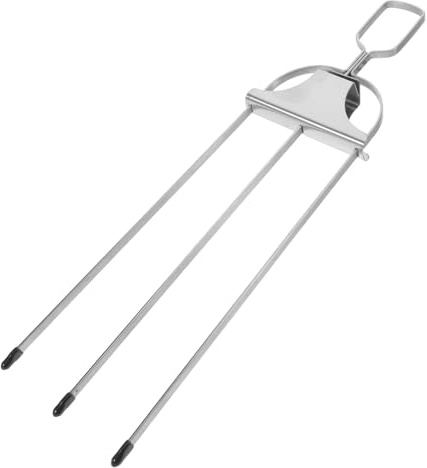 BESPORTBLE Brochette Barbecue 3 Dents en Acier Inoxydable 355 CM – Fourchette Métal Résistante Haute Température – Ustensile Grillade Extérieur Portable pour Viande Légumes Pique-Niques