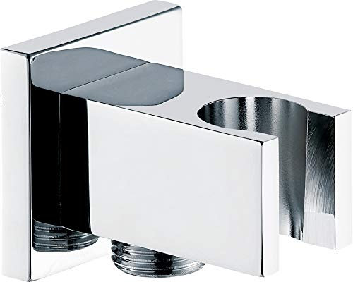Wandanschlussbogen mit Brausehalter BA002 - quadratisches Design
