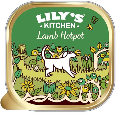 Lily's Kitchen Cibo umido per cani - agnello con zucca - Ricetta senza cereali, carne fresca preparata, con ingredienti naturali (150g x 10), adatto per cani adult