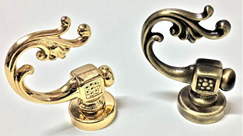 Fermatenda da muro fermatenda gancio tenda ottone ganci parete reggi tende gancio per tende fermatende a muro raccogli tenda reggi tenda ambrasse per tende embrasse bastone tenda G500 (Bronzo)