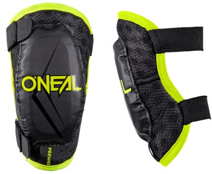 O'NEAL | Ellenbogenprotektor | Kinder | Motocross Enduro | Bequeme & dynamische Passform, Verstellbar durch elastische Bänder, Alter 4-9 Jahre | Pee Wee Elbow Guard | Schwarz Neon-Gelb | Größe M/L