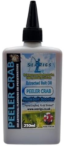 Searigs Extract Oil system - Black Lugworm Crab Mackerel Squid Sea Fishing Bait (PEELER CRAB)