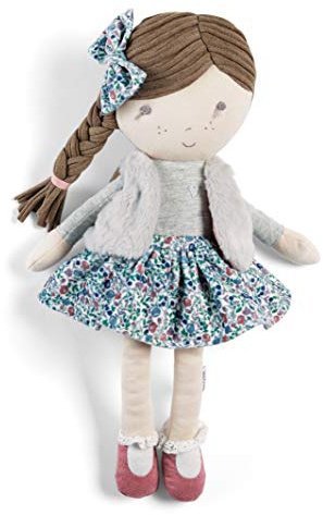 Mamas & Papas Super Soft & Cuddly Bella Rag Doll, Suitable From Birth, Machine Washable, Bella Rag Doll