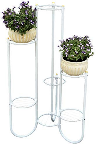 DanDiBo Blumentreppe Metall Weiß 93922 Pflanzenentreppe 101 cm Blumenregal Pflanzenständer Blumenständer