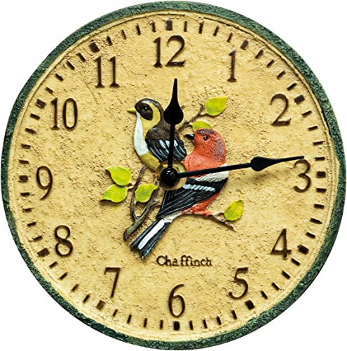 St Helens Home & Garden Chaffinch Design Weather Resistant Outdoor Clock 250mm / 10 - Sit back, relax and let time pass you by