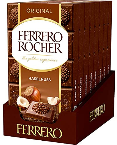 Ferrero Rocher Original Haselnuss Tafel, 16er Pack (16 x 90g)