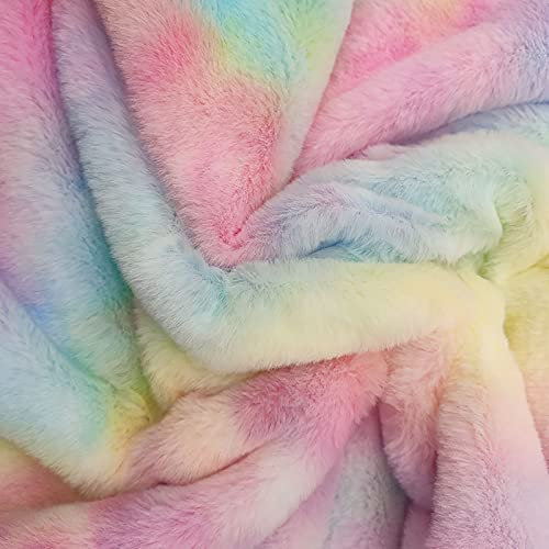 Yimihua Kunstpelz Stoff Fellimitat Hase Stoffe Polyester plüschstoff meterware Wollstoff,Stoff zum nähen Kinder,Herrlich weich und prima zu verarbeiten 160 cm breit(Size:5m)