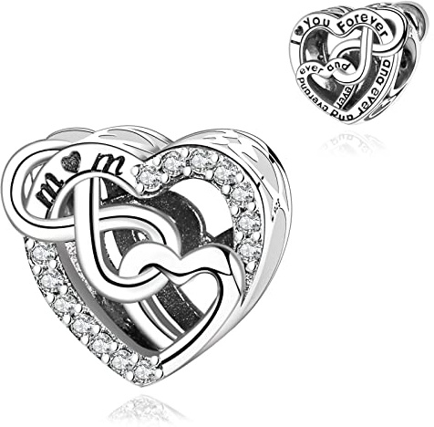Symretie Damen 925 Sterling Silber Charms Anhänger für Armbänder und Halskette Armband Beads Schmuck Geschenke