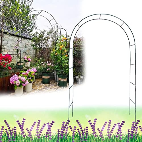 120cm 140cm 180cm Arche De Jardin en Métal 240cm 280cm 350cm Arceau À Rosiers Robuste pour Plantes Grimpante, Extérieure Mariage Cour Passerelle Décoration Tonnelle De Jardin,W1.2mxH2.2m