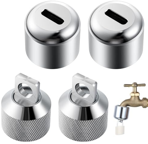 Enhon Schlauchschlösser, robuste Messingkonstruktion, Wasserhahn-Schloss für 1,9 cm Gartenschlauchgewinde, verhindert Wasserdiebstahl, schützt Schlauchlätzchen