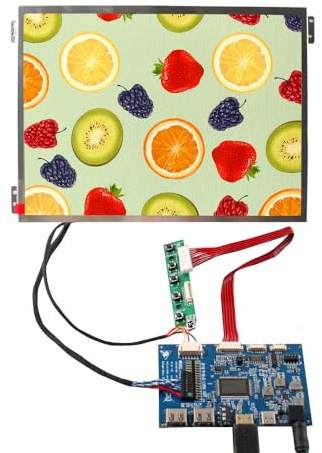 VSDISPLAY 10,4 pollici 1024x768 4:3 IPS schermo LCD,tipo C USB LVDs Board | con fori di posizione, per display di ricambio industriale/Retro Video Gaming Monitor
