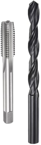 sourcing map Metric Tap and Drill Bit Set, M12 x 1.75 Thread Tap & 10.3mm Black Oxide Twist Drill Bit, Straight Flute Tap Tapping Threading Repair Tool Kit