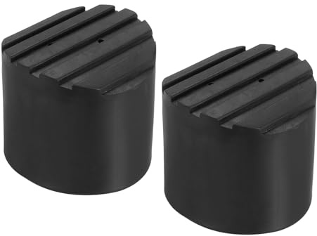 PATIKIL 2pz Scaletta Antiscivolo Piedi 2,5/64mm Piedino Protettivo Nero | Tappetino Cuscino Ricambio, Gomma, Rotondo, per Telescopico Pieghevole Estensibile Protezione