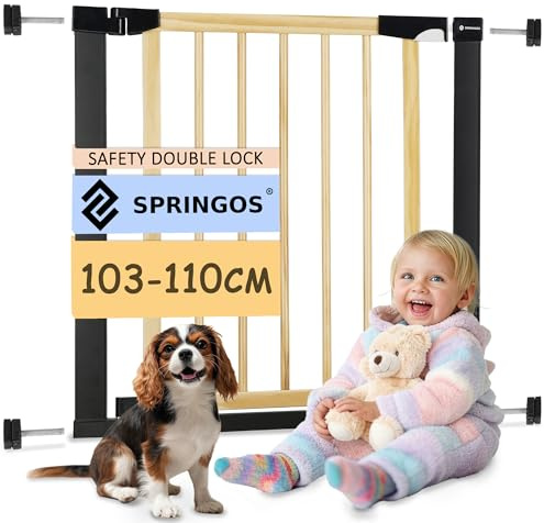 SPRINGOS Griglia di protezione per porte e scale con estensione sistema di tensionamento 103-110 cm, SG0012C