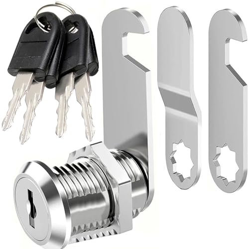 Litensh 30mm Serrure de boîte aux lettres avec 4 clés, serrure de tiroir serrures de Casier serrures à levier d'armoire, verrou placard verrou à came verrous meuble