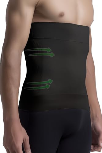 SLIMCELL Gambetti Bauchweggürtel Herren Modellierend – Atmungsaktive Mikrofaser Nahtlos, Bauchbinde Herren Schlankend Flacher Bauch, 3D Massageeffekt Unsichtbar – Made in Italy