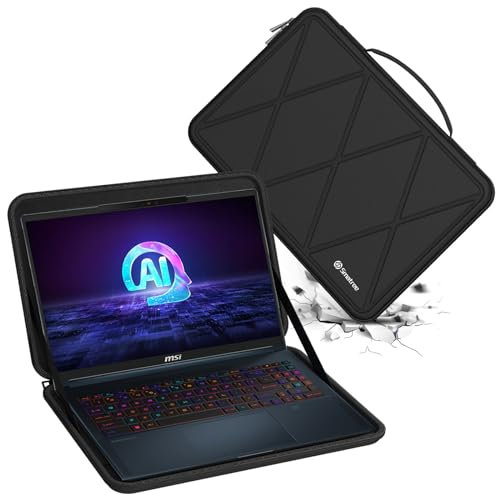 Smatree Hard EVA Protective Sleeve Case Compatible for 16 inch MSI CreatorPro 16 AI Studio - A1V Laptop, for 16 inch MSI Creator 16 AI Studio - A1V laptop,Slim and Anti-Shock Case Notebook Bag(X8287)