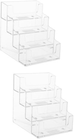 Tofficu 2 Stücke Box Visitenkarte Box Robust Karte Für Schreibtisch Multi-funktion Karte Display Stand