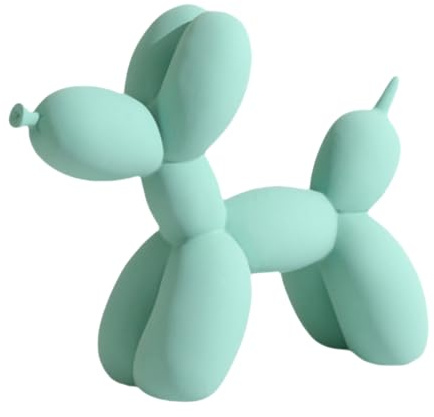 YOYUMI Scultura Decorativa Statue Cane Palloncino Ornamenti Decorativi in Resina Adatto per decorare soggiorni camere da letto e uffici (Verde Chiaro 8.7Inch)