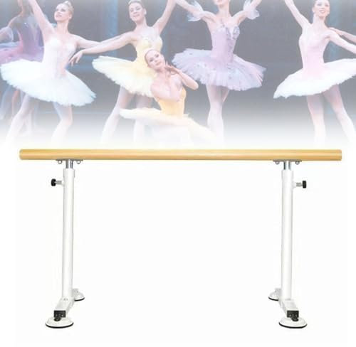 Tragbare Ballettstange, 6-fach Verstellbare Professionelle Reckstange Für Tanzübungen Aus Holz, Super-Saugkraft, Tragfähigkeit 880 Pfund, Für Yoga-Studio, Innenbereich, Tanzstudio, Klassenzimmer