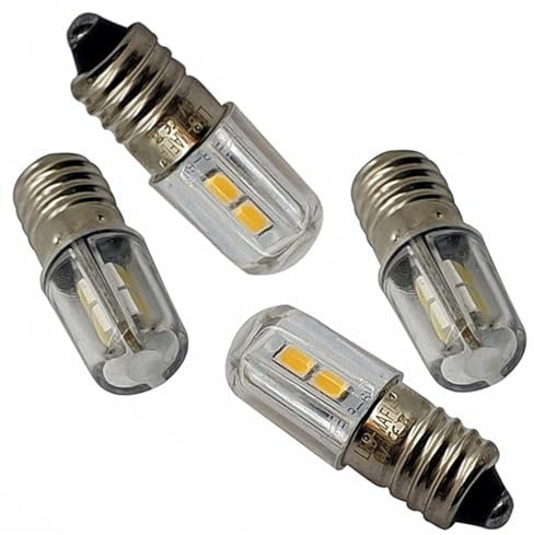 2x 4x LED Torch E10 3V 2.8-3.2V Screw Base Warm Cool White Warm White Bulb (Warm White, Pack of 4)