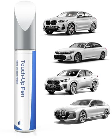 PARTS4EV Touch Up Paint for BMW - Exact Match - Scratch & Chip Repair - Mineral White Metallic Tricoat (A96)