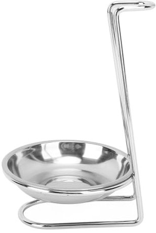 Support Vertical pour Louche à Soupe en Acier Inoxydable, Accès Facile, Ustensiles de Cuisine, Support pour Cuillère à Soupe, étagère de Repos, Ustensiles de Cuisine (Argent avec