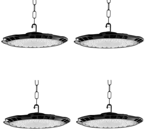papasbox 4 Stück 200W LED Werkstatt Deckenleuchte Werkstattleuchte Kaltweiß IP65 Wasserdicht Deckenstrahler | Werkstattlampe LED Hallenbeleuchtung Hallenstrahler Industrielampe
