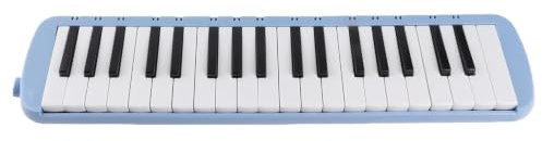 Melodica 37 Tasten Tragbares Blasmusikinstrument für Anfängertraining (Blau)