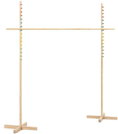 Grasshopper Games Wooden Limbo Set for Kids and Adults with Carry Bag, Indoor Outdoor Garden Game for Family