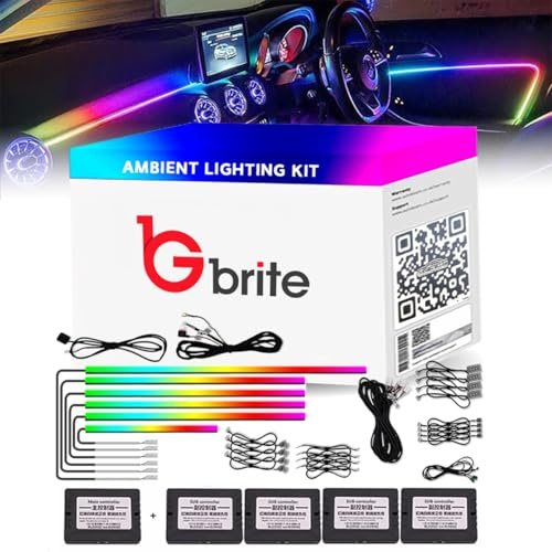 GBrite - 18 in 1 RGB Full LED Symphony Dream Car Interior Ambient Lighting Wireless Kit with Wireless APP