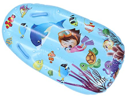 Aufblasbares Surfbrett mit Doppelgriff für Schwimmbad, Blau, PVC | Schwimmendes Brett, für Sommer und Sonne, Praktische Ausführung, Leicht zu Verstauen