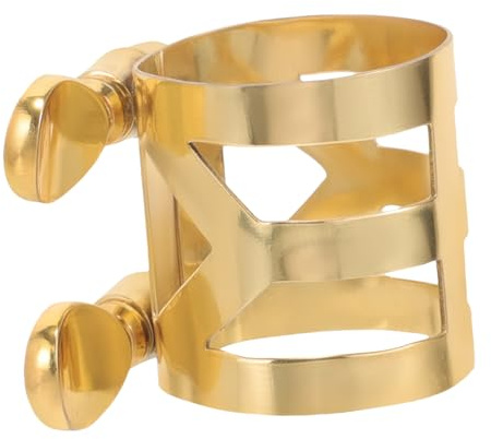 Toddmomy Abrazadera para Saxofón Clip Ajustable Metálico Accesorio para Instrumentos de Viento Sujetador de Ligadura para Practicar y Tocar el Saxofón