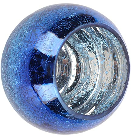 Teelichthalter Warmes Romantisches Glas Attraktives Deco Handgefertigte Texturen Tisch Herzstück Dekor Gradient Blaues Tee HoldTealight Kerze Holdgl von Glas Dick zu Te (Farbverlauf Blau)