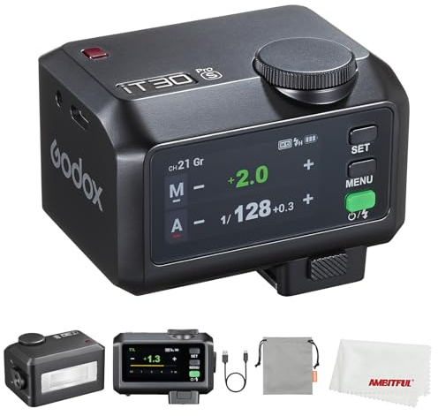Godox iT30Pro S iT30ProS Mini Flash Compatible with Sony Camera, TTL Auto-Exposure, HSS 1/8000 Seconds, 2.4G Wireless Xsystem, 2.8 Full-Color Touchscreen, Lithium Battery (Black)