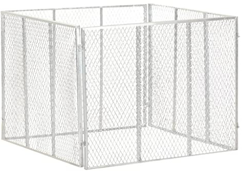 Générique Composteur de Jardin 100x100x77 cm Fer galvanisé,Maison & Jardin,Pelouses & Jardins,Jardinage,Compostage,Composteurs,Argent,26.8 KG,146150