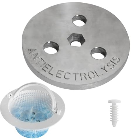 Generisk poolskimmer vikt – 3,15 x 3,15 x 0,39 tum pool zink anodviktskylt | utrustningstillbehör blockfiltreringsprotektpumpsystem, rengöring för simning utomhus utomhus