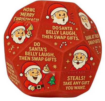 Xummpxuk Exchange Party Dice Family Game - Kids Stocking Stuffers Santa Swap Dice,Hilarious Holiday Game Favors for Adults Girls Boys Women Party Entertainment Activity