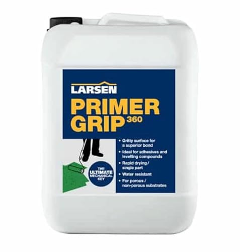 Country Classic Larsen Primer Grip 360 5L – Ultimate Mechanical Key Primer for Tiling on All Surfaces Including Tiles, Concrete, Wood & Epoxy – Fast Drying in 15-20 Minutes for Indoor & Outdoor Use