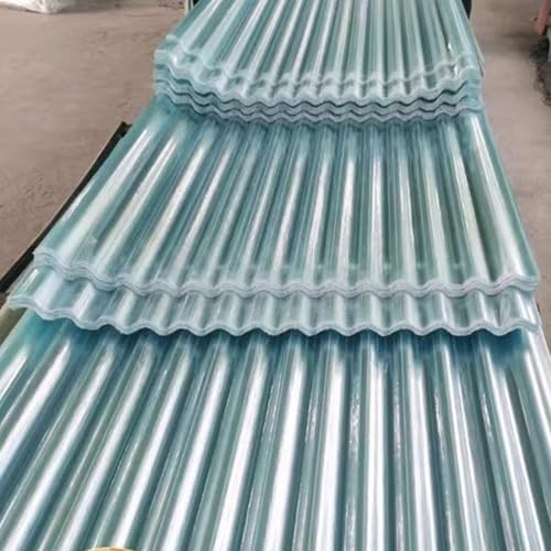 Planchas Transparentes Tejados, Ondulada Placas de Policarbonato for Techos, Invernadero Panel Aislamiento Fibra de Vidrio, Marquesinas Exterior(4 PCS,0.9x1.5m/2.95x4.92ft)