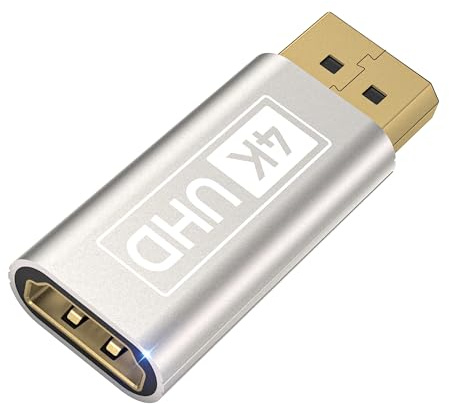 Adattatore DisplayPort a HDMI,unidirezionale da DP a HDMI maschio a femmina,4K@30 Hz/2K@60 Hz/1080P@120 Hz. Adattatore DisplayPort a hdmi compatibile con laptop,desktop,Lenovo,Dell,HP,HDTV,proiettore