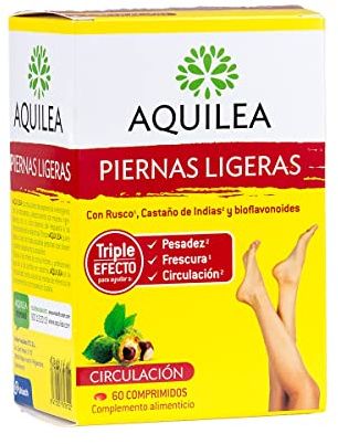 AQUILEA Piernas Ligeras 60 Comprimidos - Para Evitar la Mala Circulación y la Sensación de Piernas Cansadas - Complemento Alimenticio