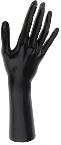 MagiDeal Weibliche Schaufensterpuppe Hände - Dekohand - künstliche Hand, Ringhalter Schmuckständer, Hand von rechts, Schwarz