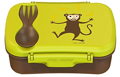 Carl Oscar Nice Box Kids – bentolåda, lunchlåda, lunchlåda med kylflaska, håller dig sval i flera timmar, 17 cm x 12,5 cm x 6,3 cm i lime