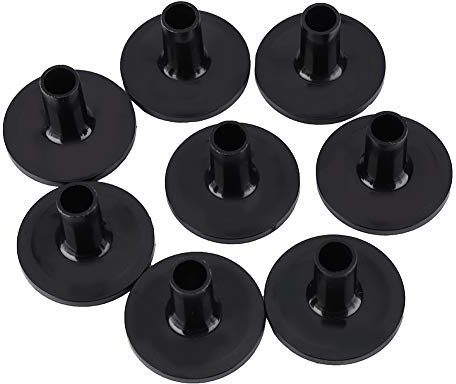 Beckenhülsen, RiToEasysports 8-tlg. Kunststoff, schwarze Trommel, lange Beckenhülsen, Trommel-Kit, Beckenhalter, Musikinstrumentenzubehör