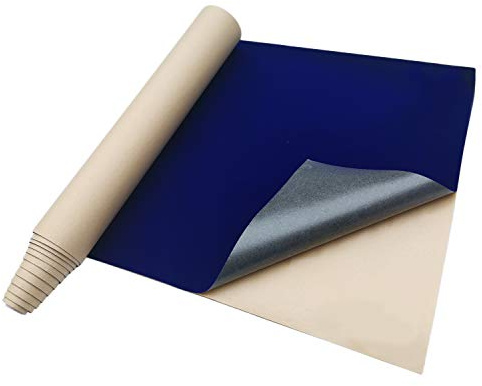 Selbstklebender Samtstoff,45 x 254 cm (Schmuckblau) | für Schmuckvitrinen, Augenboxen, Bilderrahmen-Boxen, Boutique-Vitrinen