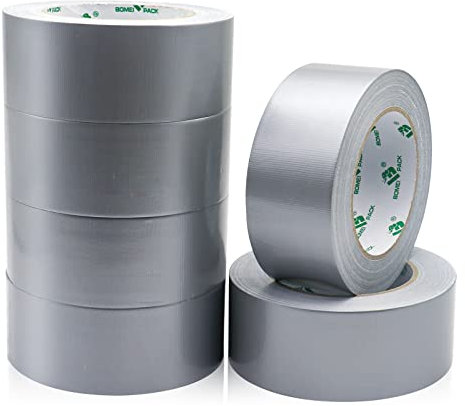 BOMEI PACK Mehrzweck Panzertape Silber, Grau, Reparaturband 50 mm x 50 m, 6 Rollen (silver)