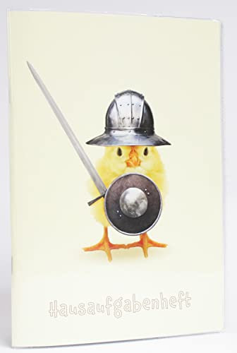 Adina Hausaufgabenheft A5 für Schlaue Faule mit Schutzumschlag 48 Wochen (Küken)